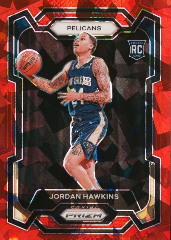 Jordan Hawkins 2023 Prizm #130 Red Ice Rookie BGS 9