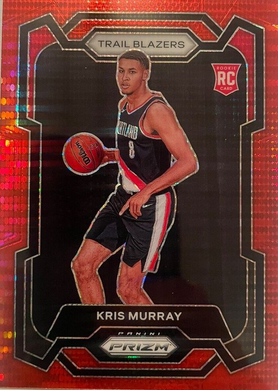 Kris Murray 2023 Prizm #142 Red Seismic /299 Rookie PSA 10