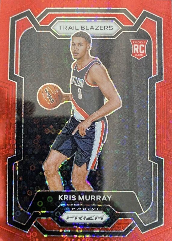 Kris Murray 2023 Prizm #142 Fast Break Red /100 Rookie PSA 10