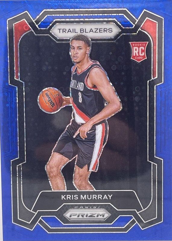 Kris Murray 2023 Prizm #142 Fast Break Blue /150 Rookie PSA 9