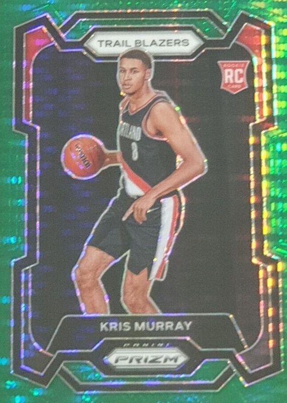 Kris Murray 2023 Prizm #142 Green Pulsar /25 Rookie PSA 10