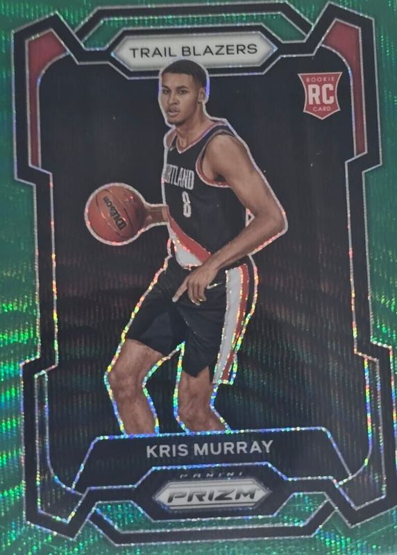 Kris Murray 2023 Prizm #142 Green Wave Rookie BGS 9