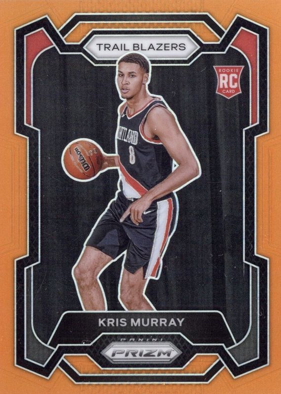 Kris Murray 2023 Prizm #142 Orange /49 Rookie PSA 10