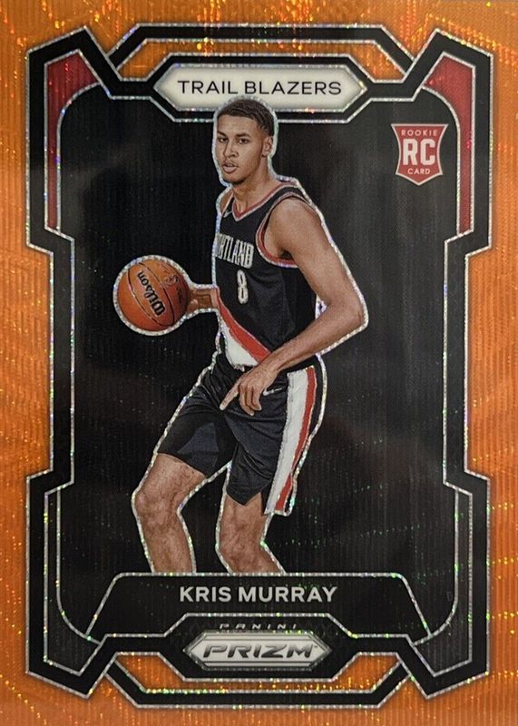 Kris Murray 2023 Prizm #142 Orange Wave /60 Rookie PSA 10