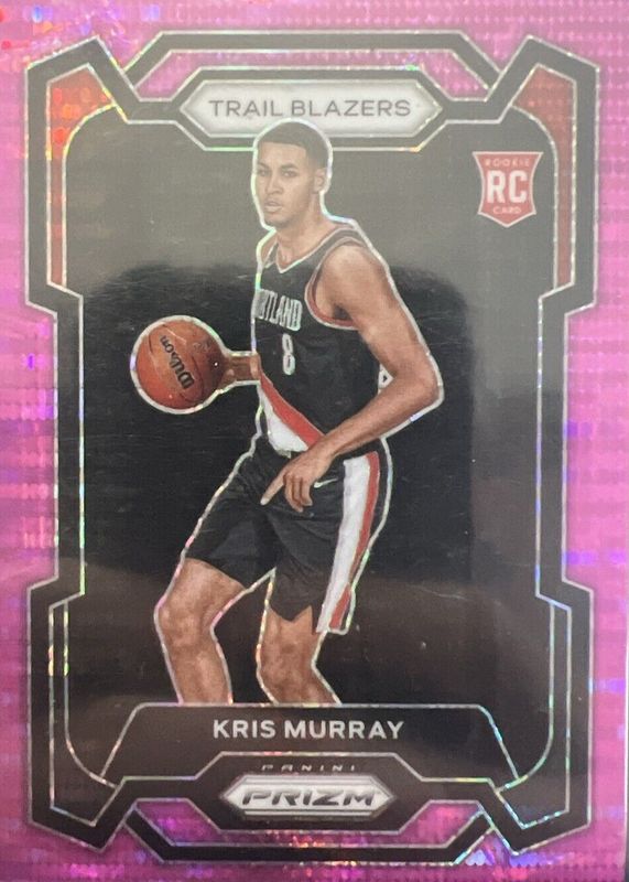 Kris Murray 2023 Prizm #142 Pink Pulsar /42 Rookie PSA 10