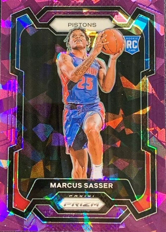 Marcus Sasser 2023 Prizm #174 Purple Ice /149 Rookie PSA 10