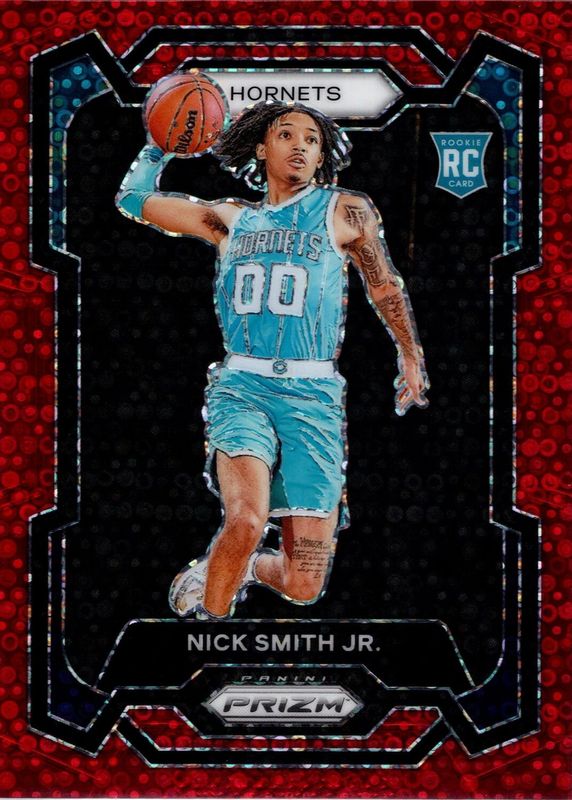 Nick Smith Jr. 2023 Prizm #135 Fast Break Red /100 Rookie PSA 9