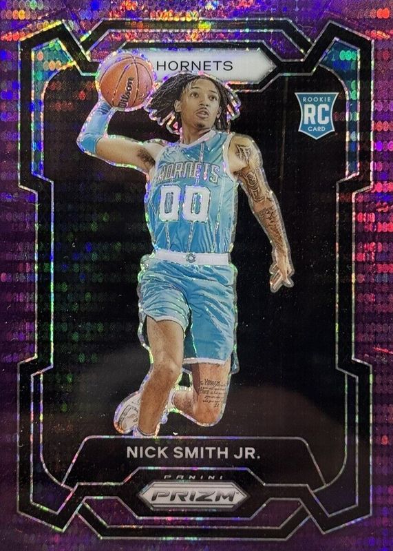 Nick Smith Jr. 2023 Prizm #135 Purple Pulsar /35 Rookie RAW