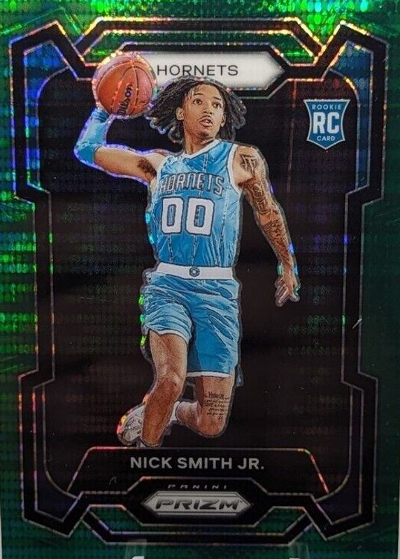 Nick Smith Jr. 2023 Prizm #135 Green Pulsar /25 Rookie RAW