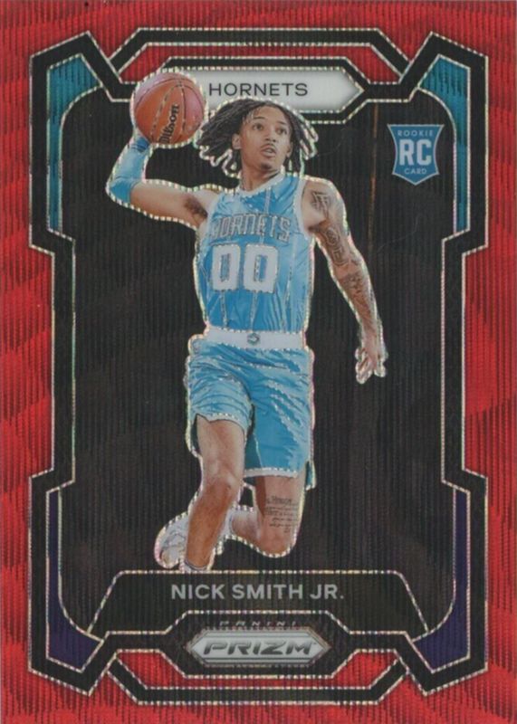 Nick Smith Jr. 2023 Prizm #135 Ruby Wave Rookie SGC 10