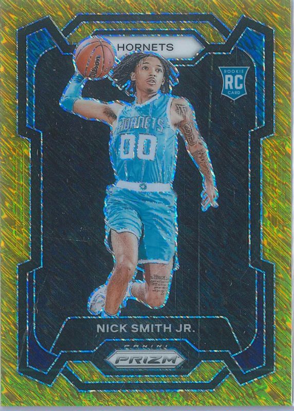 Nick Smith Jr. 2023 Prizm #135 Gold Shimmer /10 Rookie BGS 9