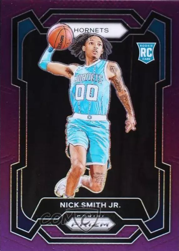 Nick Smith Jr. 2023 Prizm #135 Purple /99 Rookie SGC 9.5