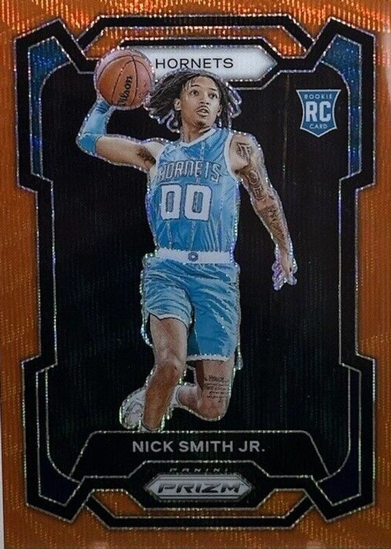 Nick Smith Jr. 2023 Prizm #135 Orange Wave /60 Rookie SGC 10