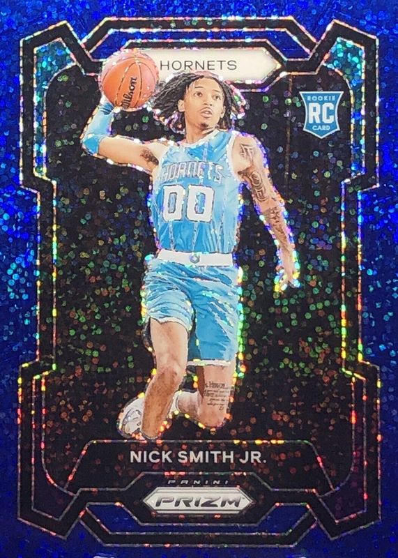 Nick Smith Jr. 2023 Prizm #135 Blue Sparkle /144 Rookie SGC 9.5