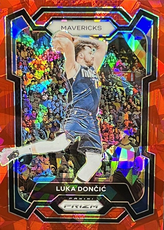 Luka Doncic 2023 Prizm #110 Red Ice PSA 10