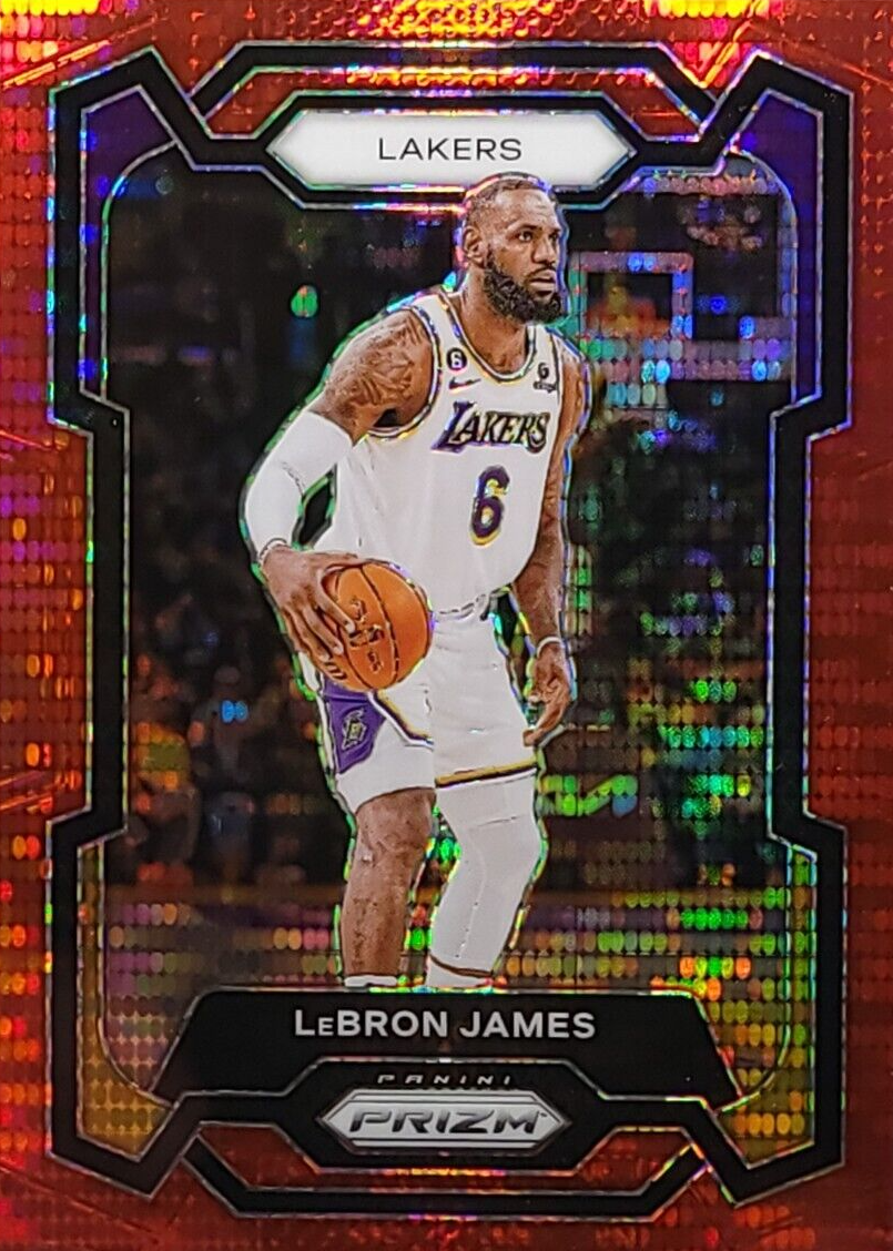 LeBron James 2023 Prizm #63 Red Seismic /299 Price Guide 