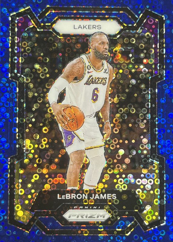 LeBron James 2023 Prizm #63 Fast Break Blue /150 RAW