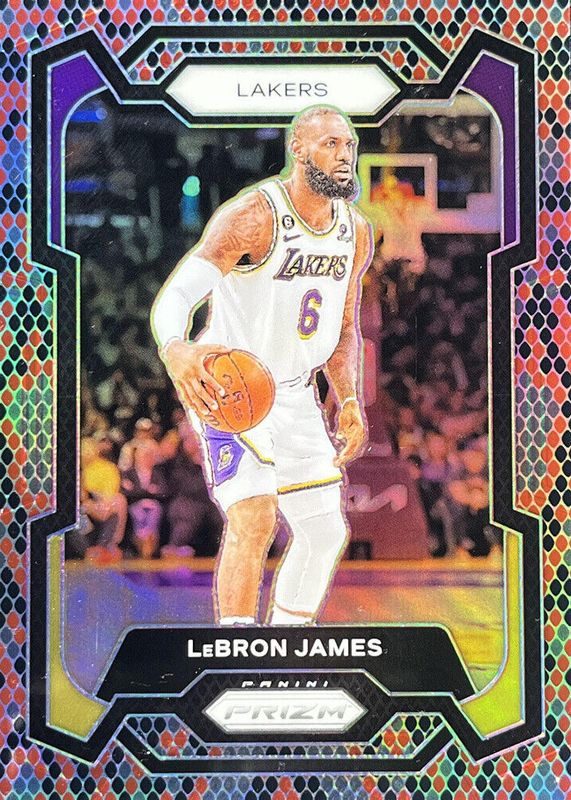 LeBron James 2023 Prizm #63 Snakeskin /(SSP) PSA 8