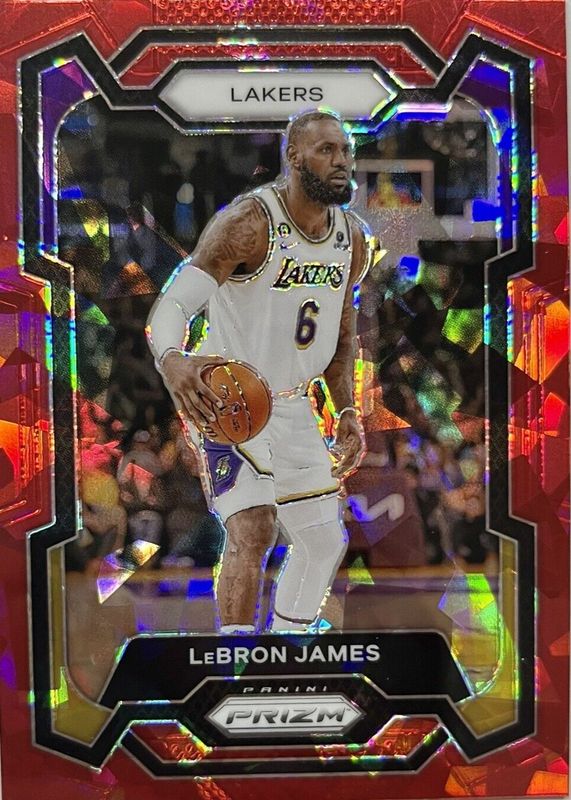 LeBron James 2023 Prizm #63 Red Ice SGC 10