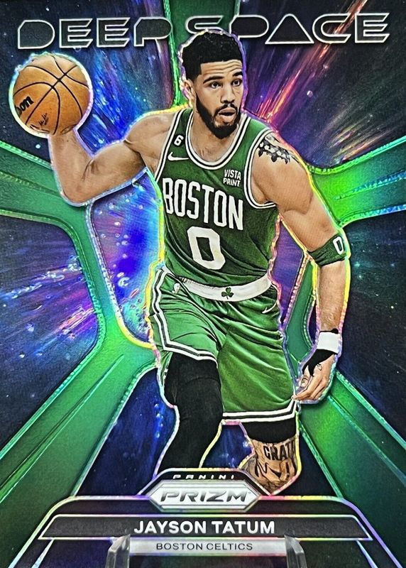 Jayson Tatum 2023 Prizm #10 Deep Space - Green RAW
