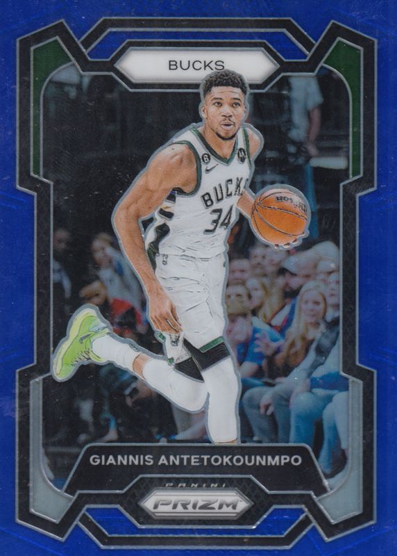 Giannis Antetokounmpo 2023 Prizm #103 Blue /199 BGS 10 PRISTINE