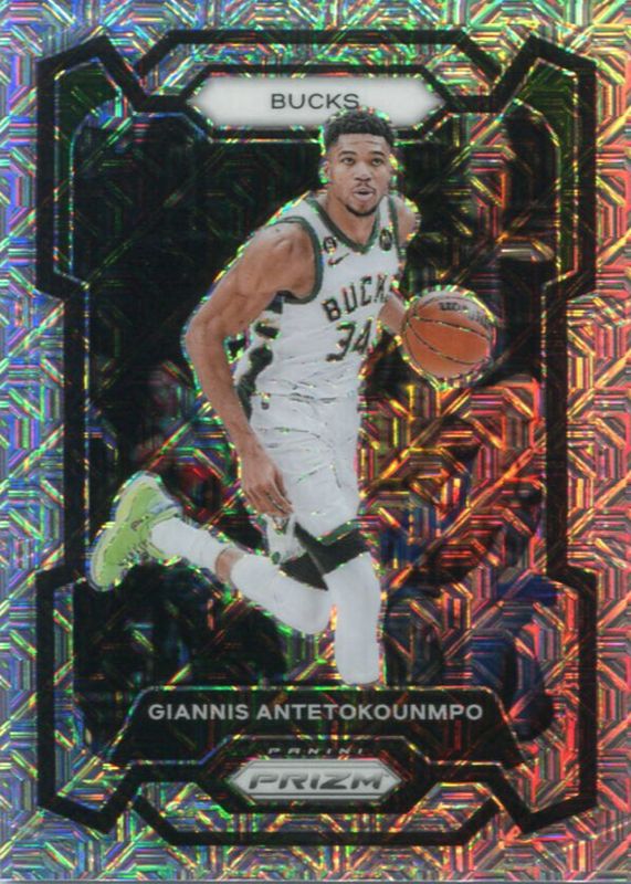 Giannis Antetokounmpo 2023 Prizm #103 Mojo /25 BGS 9