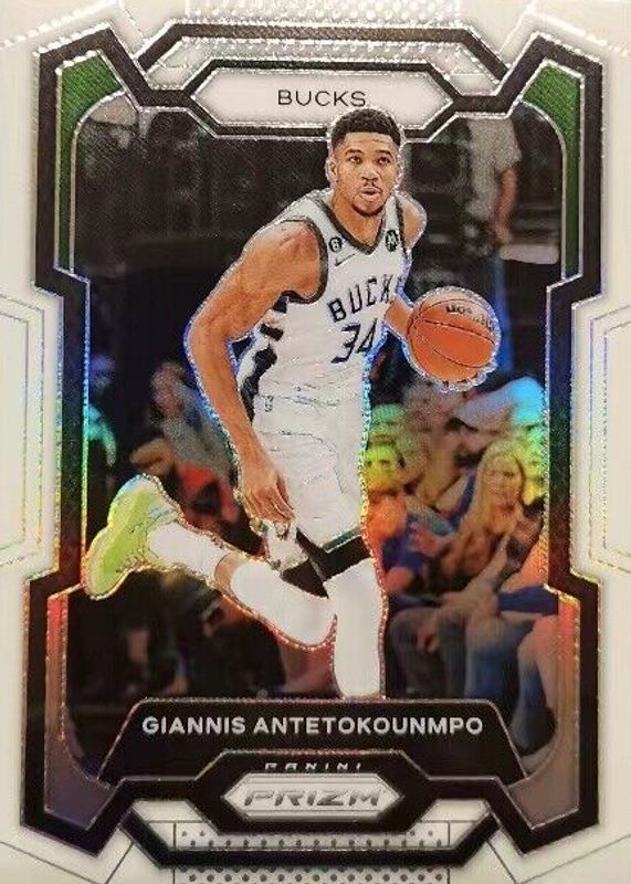 Giannis Antetokounmpo 2023 Prizm #103 White /175 BGS 10 PRISTINE