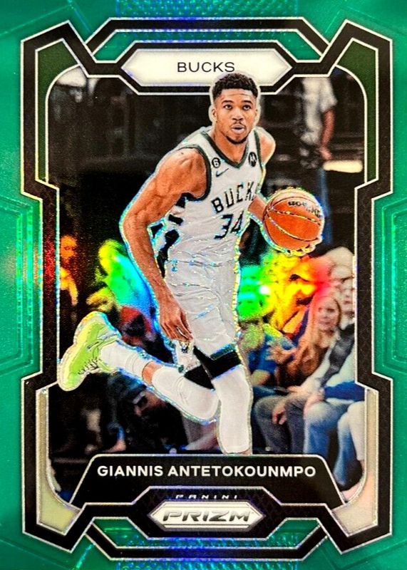 Giannis Antetokounmpo 2023 Prizm #103 Green SGC 10