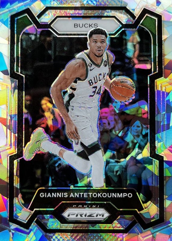 Giannis Antetokounmpo 2023 Prizm #103 Ice SGC 9.5