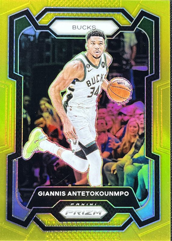 Giannis Antetokounmpo 2023 Prizm #103 Gold /10 BGS 10 PRISTINE