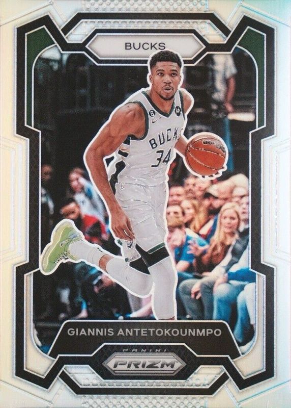 Giannis Antetokounmpo 2023 Prizm #103 Silver BGS 10 PRISTINE