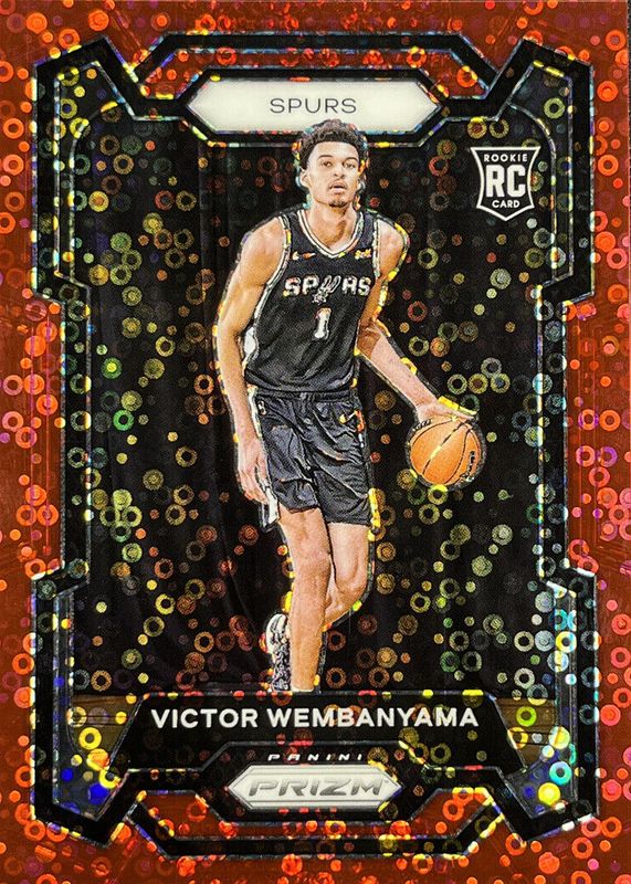 Victor Wembanyama 2023 Prizm #136 Fast Break Red /100 Rookie RAW