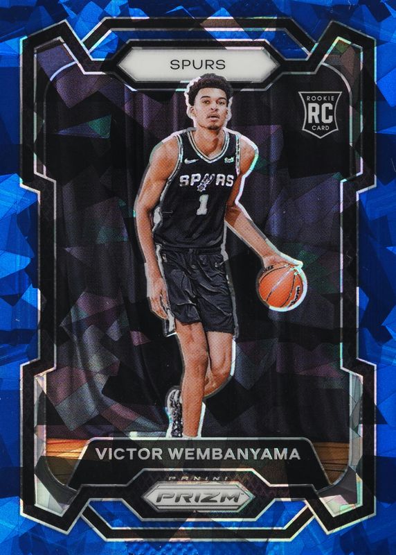 Victor Wembanyama 2023 Prizm #136 Blue Ice /125 Rookie PSA 9