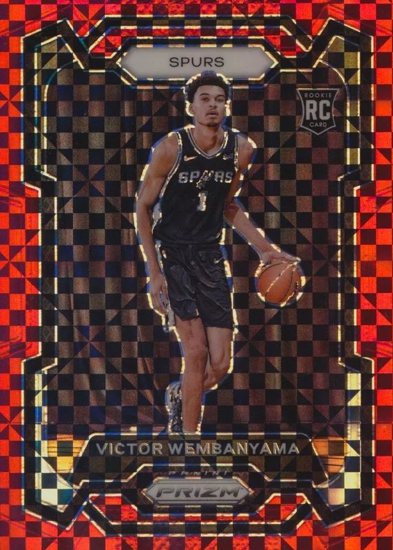 Victor Wembanyama 2023 Prizm #136 Red Power /75 Rookie PSA 10