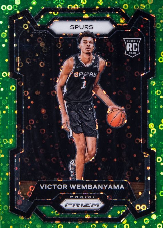 Victor Wembanyama 2023 Prizm #136 Fast Break Neon Green /5 Rookie BGS 8.5