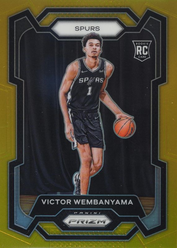 Victor Wembanyama 2023 Prizm #136 Gold /10 Rookie PSA 9