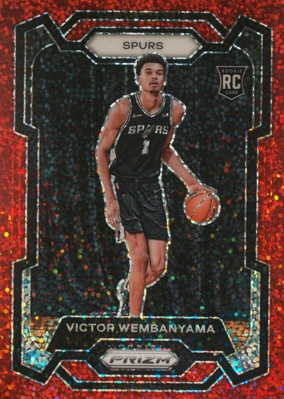 Victor Wembanyama 2023 Prizm #136 Red Sparkle /(SSP) Rookie PSA 10