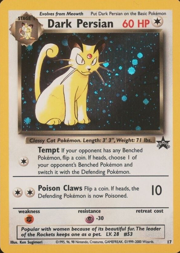 Dark Persian Pokemon Cards Price Guide - Sports Card Investor