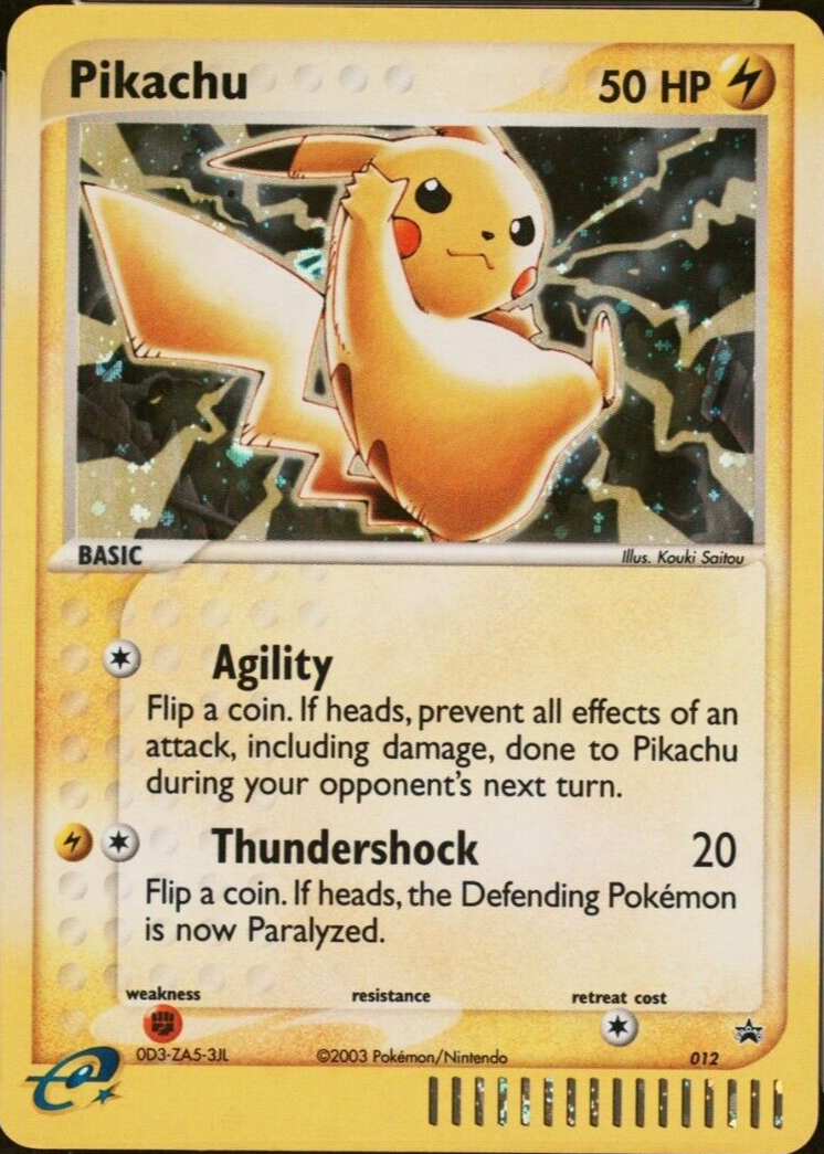 Pikachu 2003 Nintendo Black Star Promo #012 EX Collector's Tins