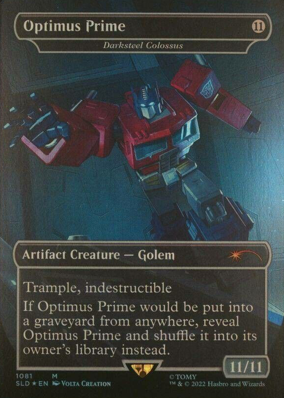 optimus prime mtg card Prime, Hero [Universes Beyond: Transformers]  Monster Games indestructible If Optimus Prime would be put into a graveyard from anywhere Optimus Prime Magic: The Gathering