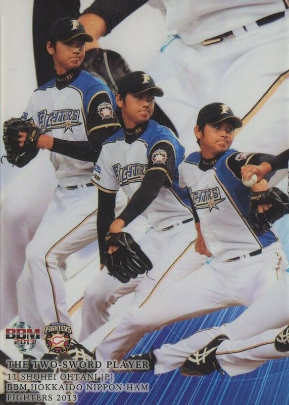 Shohei Ohtani 2013 BBM Hokkaido Nippon-Ham Fighters #F93 The Two-Sword Player SGC 9.5