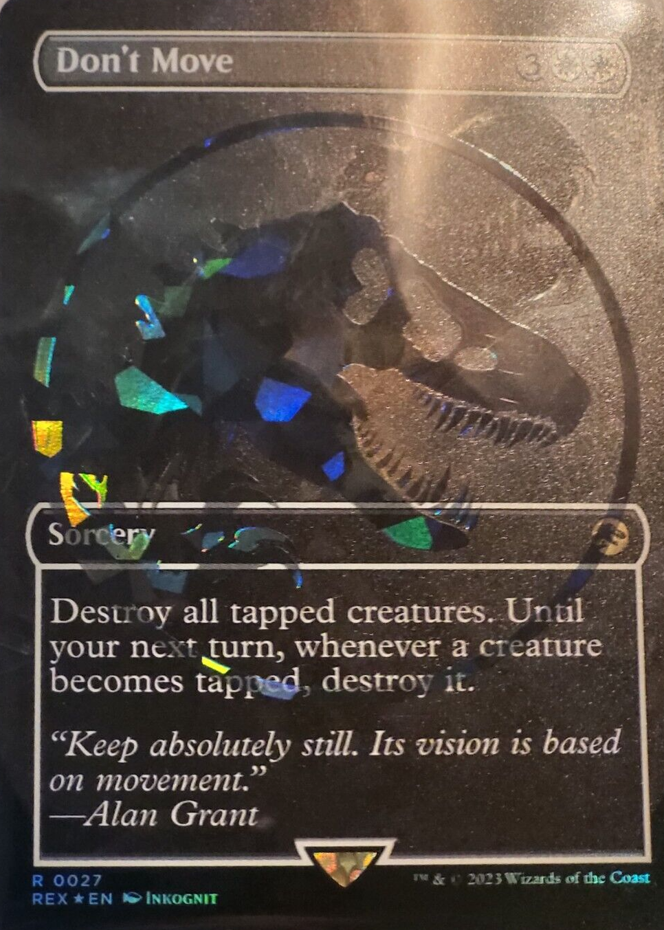 Don't Move 2023 Universes Beyond: Jurassic World Collection #0027 Embossed  Price Guide - Sports Card Investor