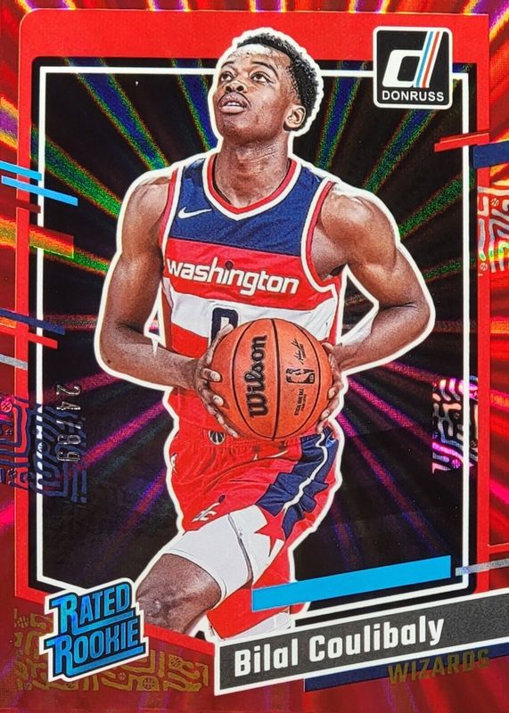 Bilal Coulibaly 2023 Donruss #225 Holo Red Laser /99 Rookie PSA 10