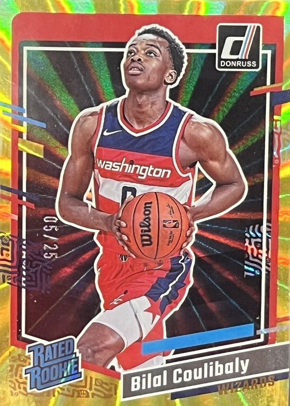 Bilal Coulibaly 2023 Donruss #225 Holo Yellow Laser /25 Rookie PSA 10