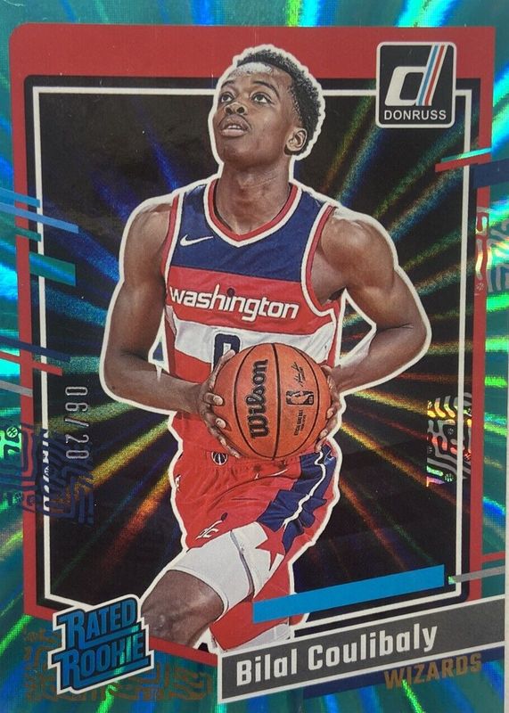 Bilal Coulibaly 2023 Donruss #225 Holo Teal Laser /20 Rookie RAW