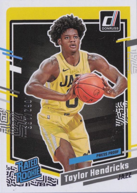Taylor Hendricks 2023 Donruss #208 Press Proof Purple /199 Rookie RAW