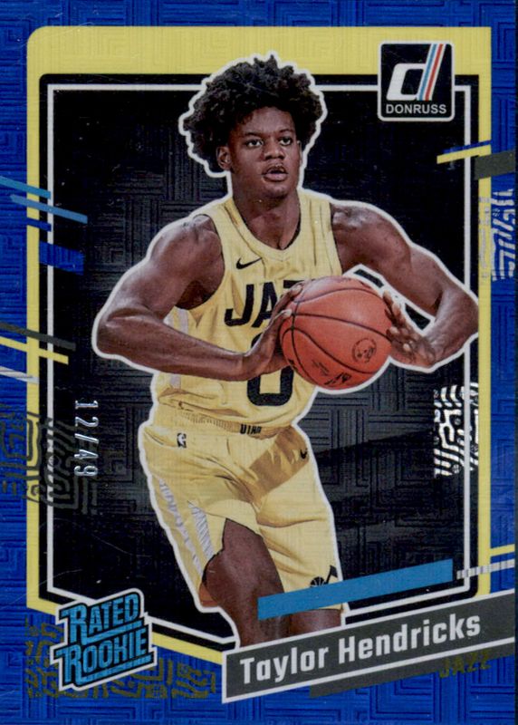 Taylor Hendricks 2023 Donruss #208 Choice Blue /49 Rookie RAW