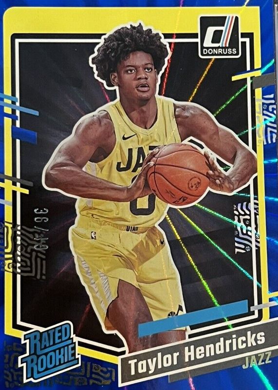 Taylor Hendricks 2023 Donruss #208 Holo Blue Laser /49 Rookie RAW