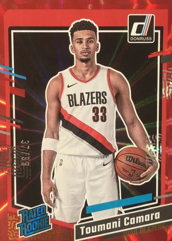 Toumani Camara 2023 Donruss #245 Holo Red Laser /99 Rookie RAW