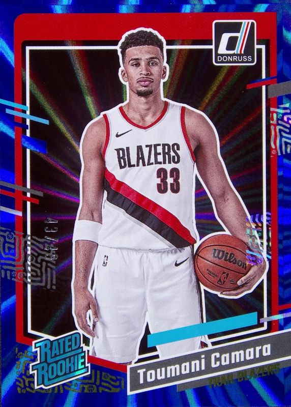 Toumani Camara 2023 Donruss #245 Holo Blue Laser /49 Rookie RAW